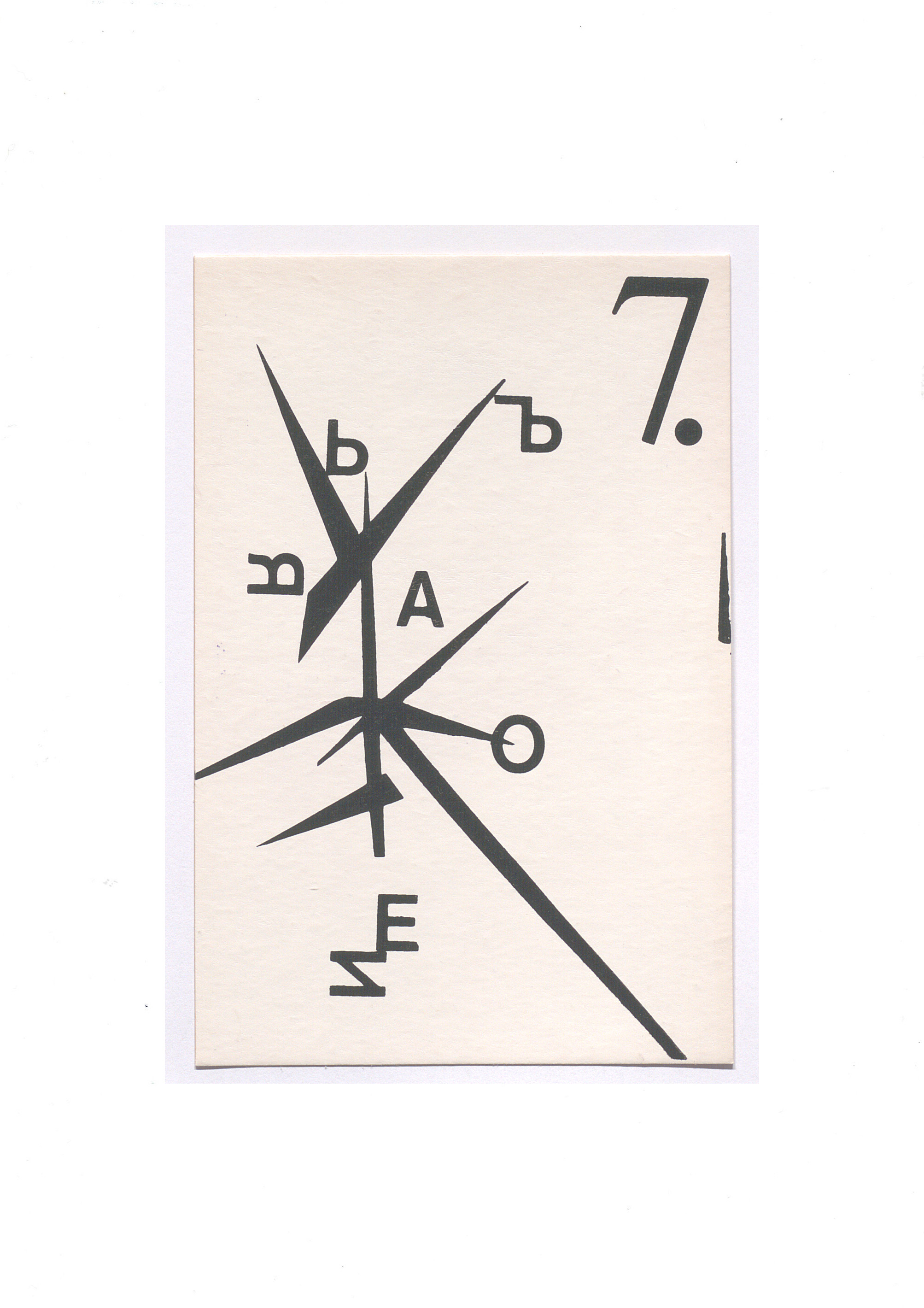 Visual poetry postcard, 1990