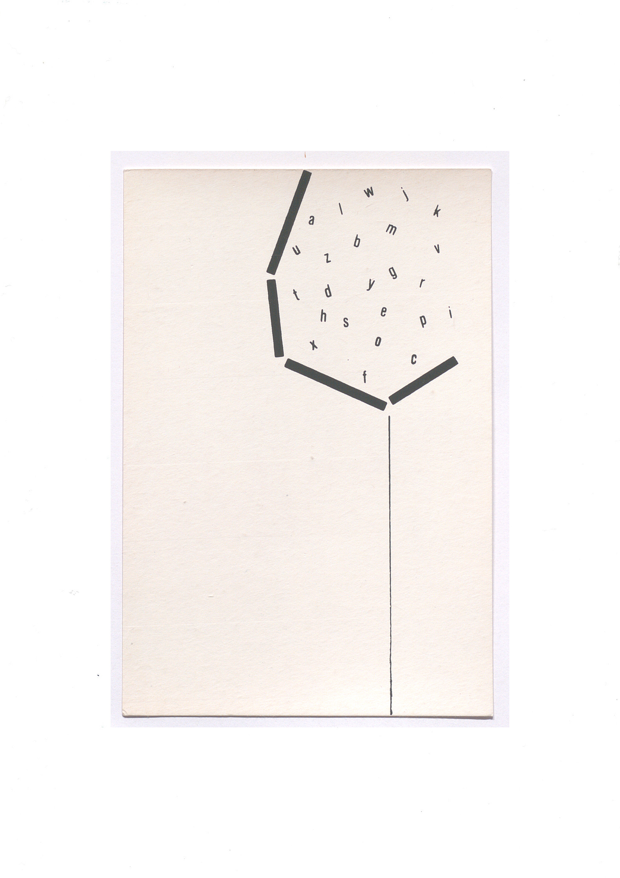 Visual poetry postcard, 1990