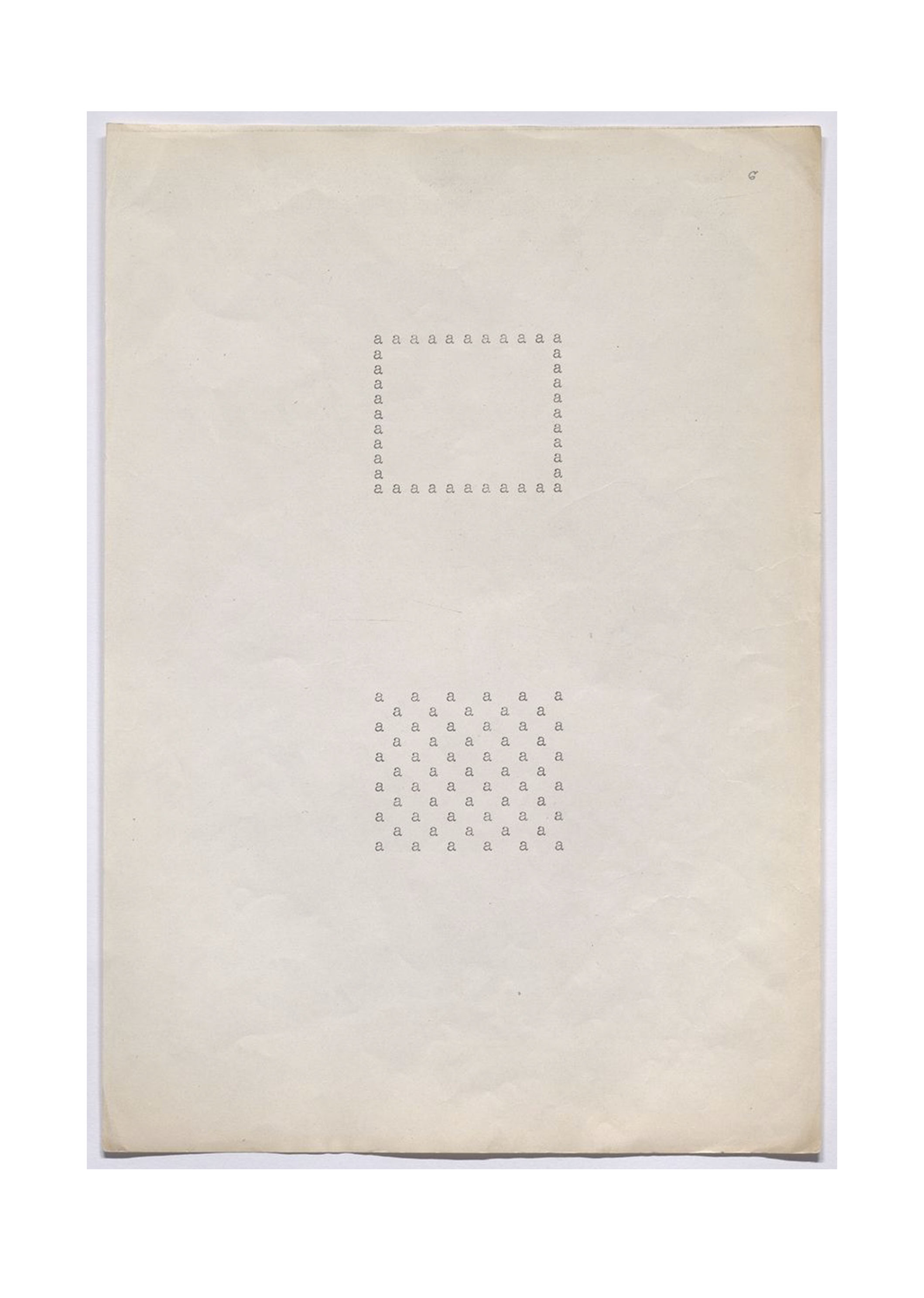 Poem on a Typewriter, from the series created 1982-1989