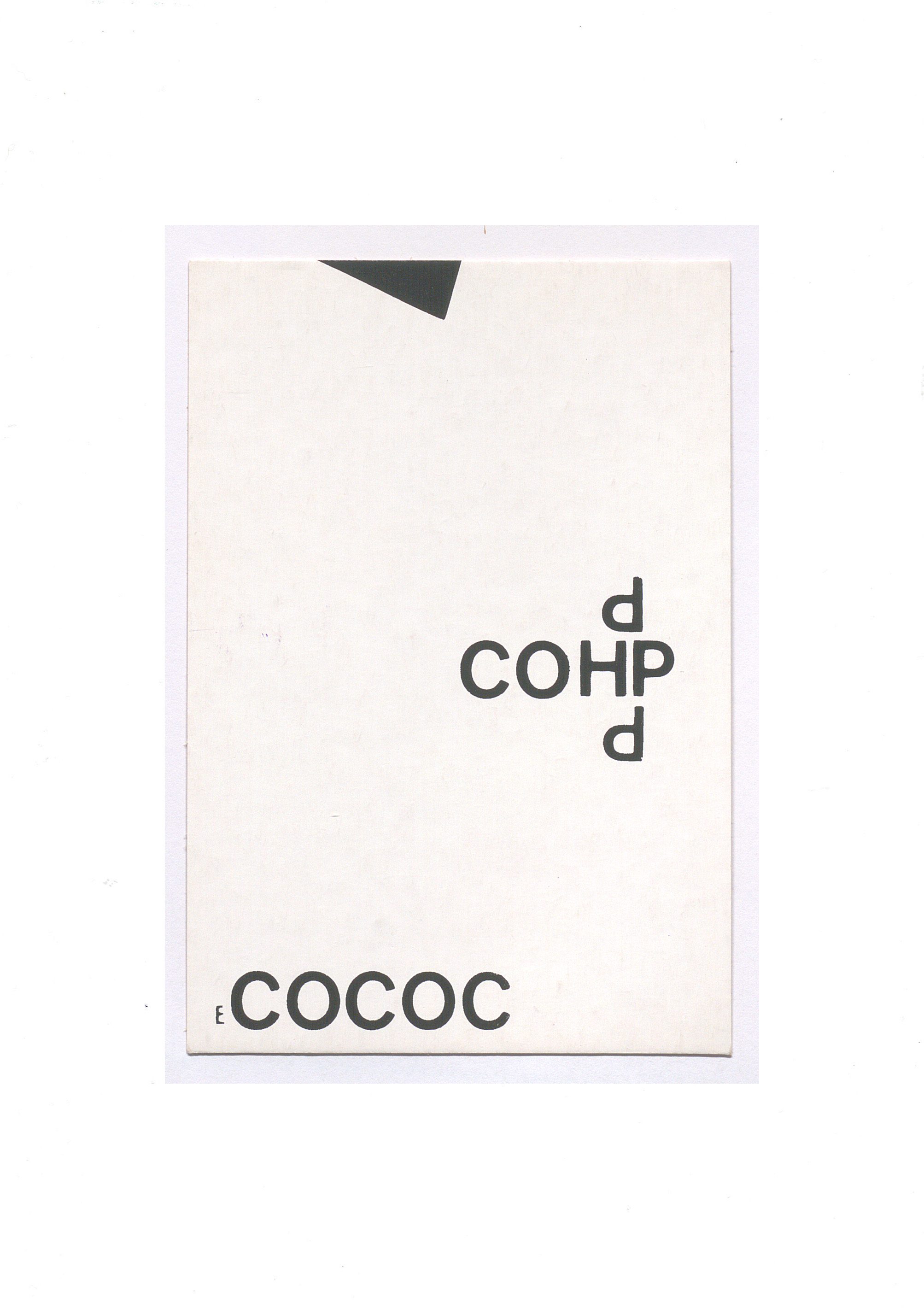 Visual poetry postcard, 1990