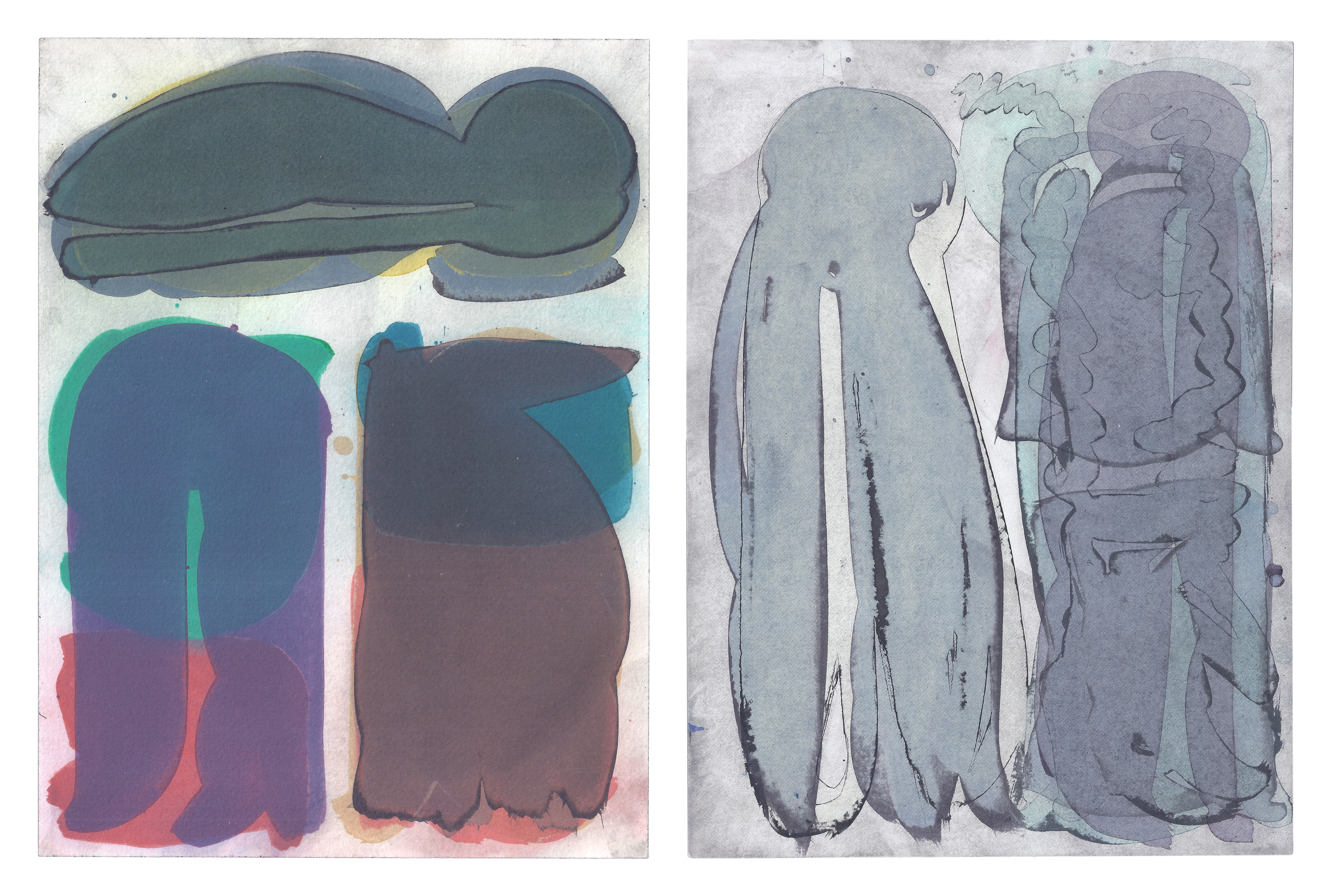 Untitled #5 & #10 (after Charles Mingus’ Pithecanthropus Erectus 1956), 2020